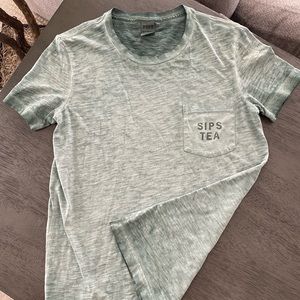 PINK VS kelp green tee
